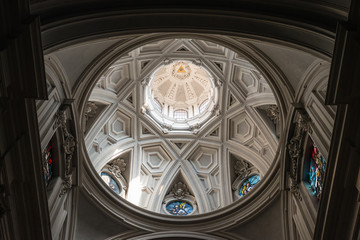 Dome in church, Monte Oliveto Maggiore, Tuscany, Italy