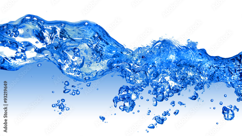 Canvas Prints water splash with bubbles isolated