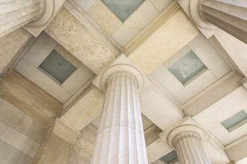 Set above the columns.