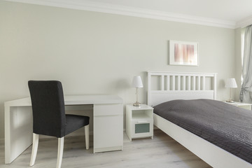 Mainstream bedroom of teenage boy