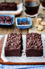 red beans chocolate chips brownie