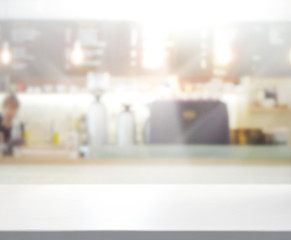 Table Top And Blur Interior of Background