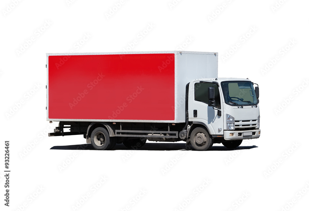 Sticker truck isolated on white