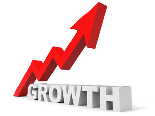 Graph up growth arrow.
