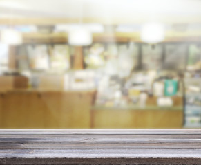 Table Top And Blur Interior of Background