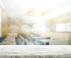 Table Top And Blur Interior of Background
