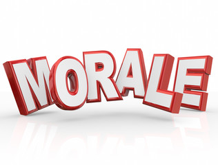 Morale 3d Word Company Worker Team Spirit Attitude Mood