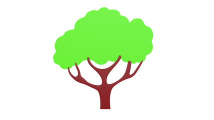 cartoon tree designs in green colour