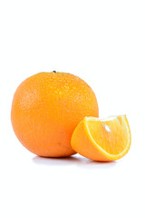 Oranges on white background