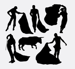 Matador sport silhouettes. Good use for symbol, logo, web icon, mascot, or any design you want. Easy to use.