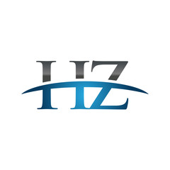 HZ initial company swoosh logo blue