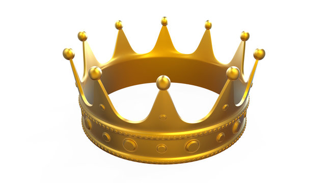 A beautiful golden king emperor crown 