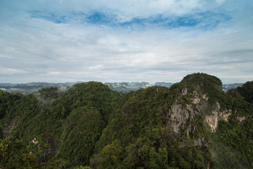 Fototapeta na wymiar limestone mountain in morning