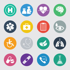 Medical icons set