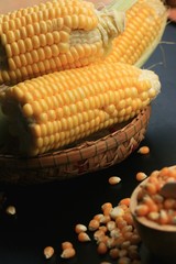 Corn and dried seeds