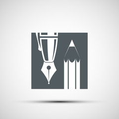 Logo pencil and pen.