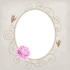 Retro background with roses