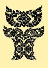 Obraz premium Thai art style of bear vector