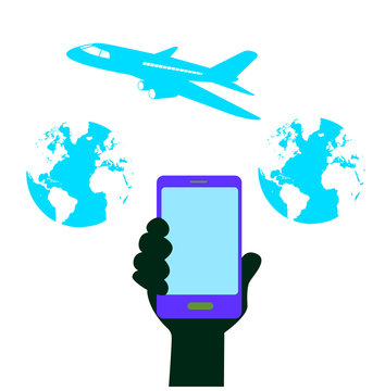 smart phone icon communication transportation