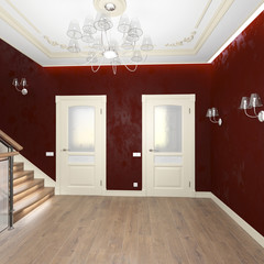 interior hallway with doors