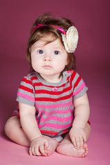 happy Little kid in studio