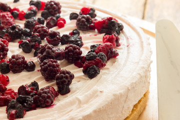 Cake with red fruit