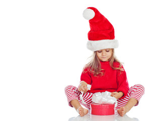 Happy girl santa claus