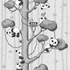 pandas on the tree