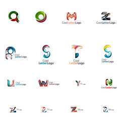 Set of universal company logo ideas, business icon collection