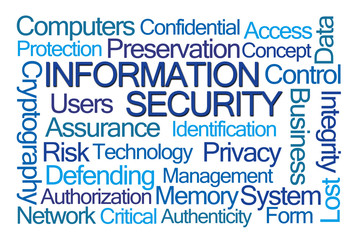 Fototapeta premium Information Security Word Cloud