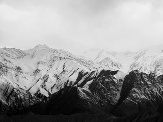  Snow moutains in black and white photography, taken in Ladakh R