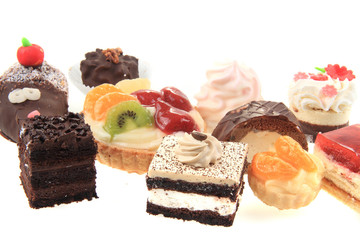 sweet desserts isolated