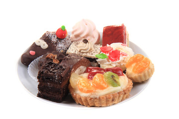 sweet desserts isolated