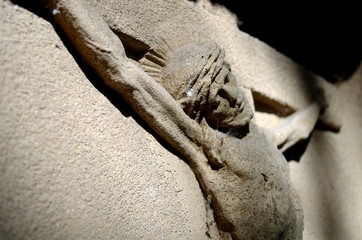 Jesus auf altem Friedhof