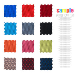 fabric sample isolated on white background