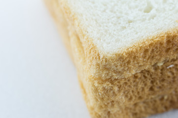 piece of bread close-up isolated