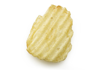 chips close up on a white background
