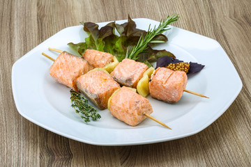 Salmon skewer