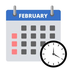 Calendar icon February, Meeting Deadlines icon