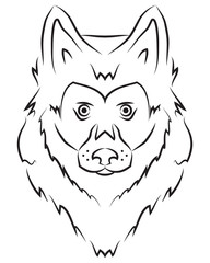 Vector wolf head
