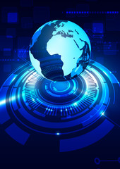 Abstract Global Future Technology Background