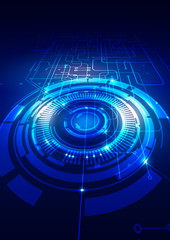 Abstract Technology Blue Background