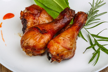 Roasted chicken legs