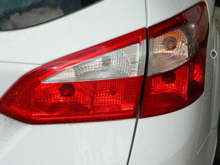 Car rear lights.