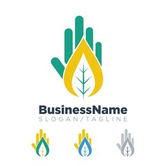 hands vector logo icon