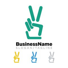 Obraz premium hands vector logo icon