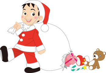 子供サンタ正面向き　