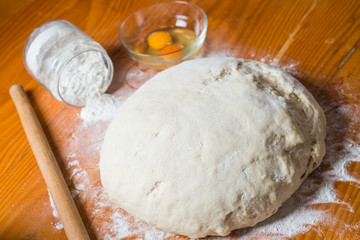 fresh dough ready for baking