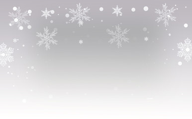 Fototapeta na wymiar Soft winter background with snowflakes 