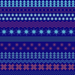 Vector seamless winter Christmas and New Year background